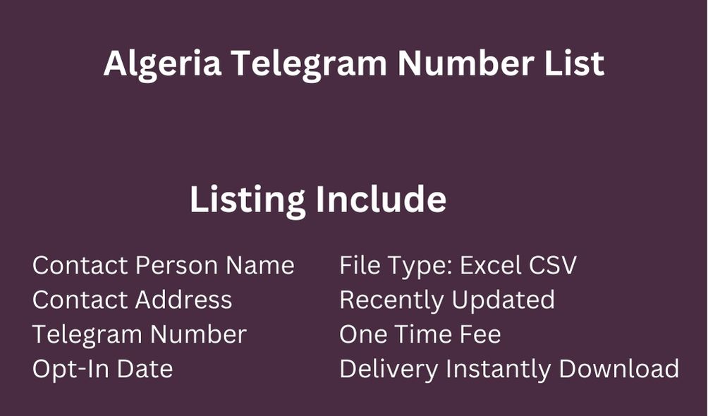 Algeria Telegram Number List