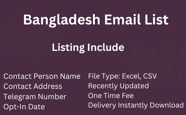 Bangladesh Email List