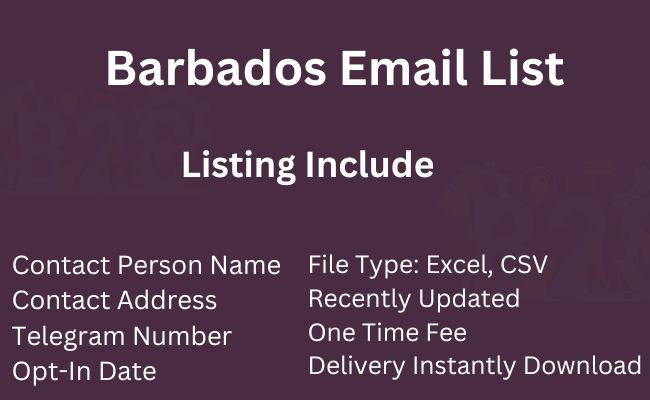Barbados Email List