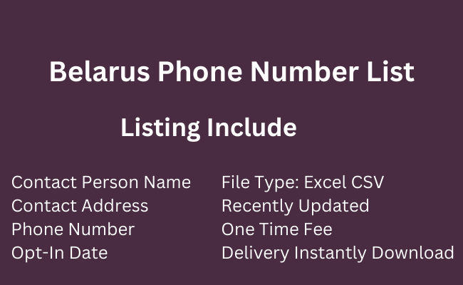 Belarus Phone Number List