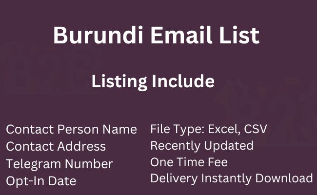 Burundi Email List