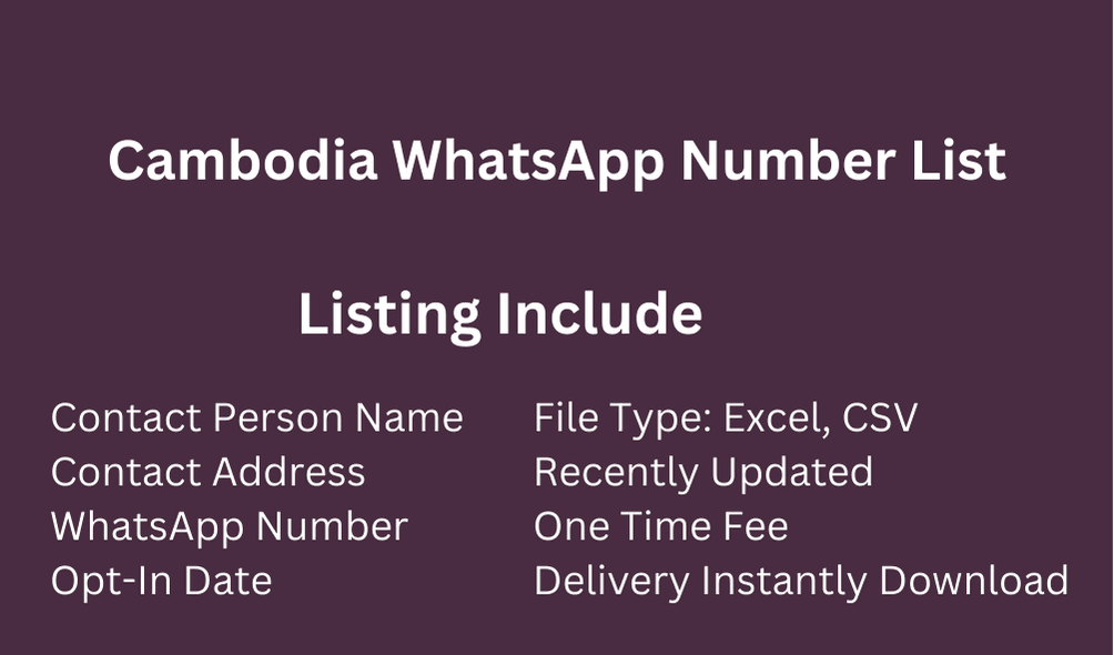 Cambodia WhatsApp Number List​