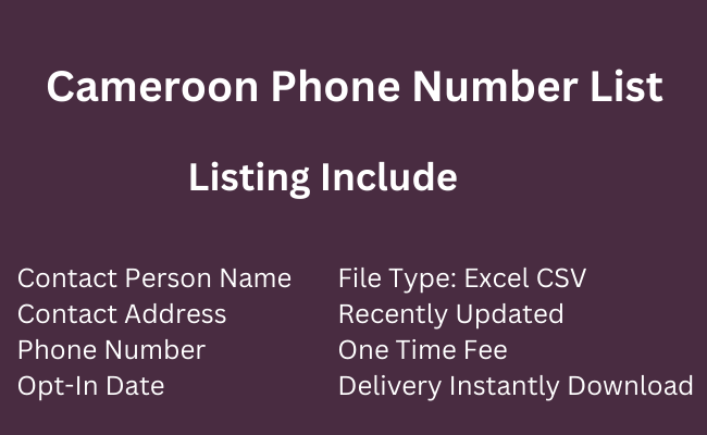 Cameroon Phone Number List