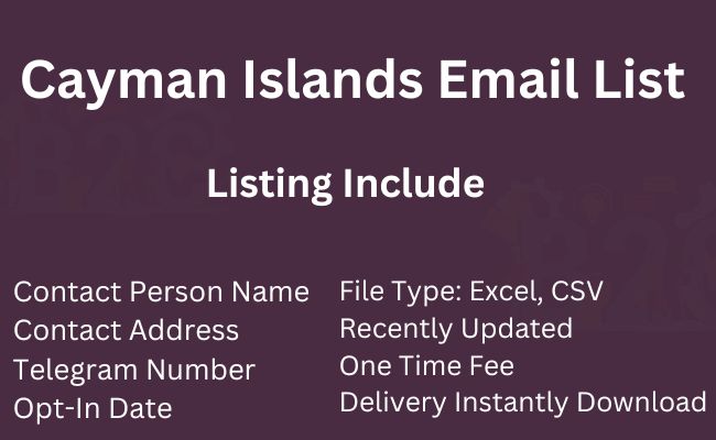 Cayman Islands Email List