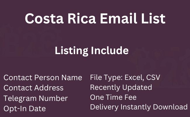 Costa Rica Email List