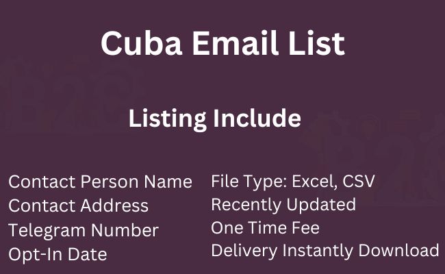 Cuba Email List