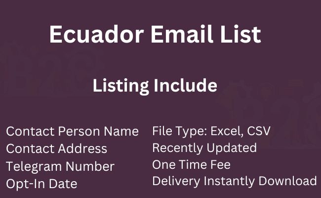Ecuador Email List