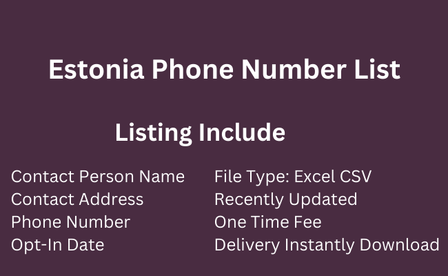 Estonia Phone Number List