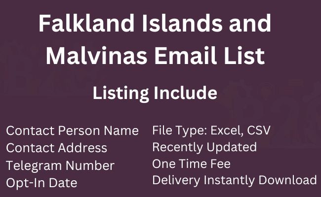 Falkland Islands and Malvinas Email List