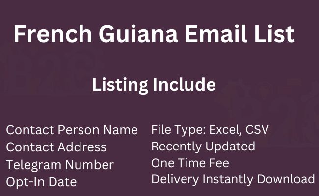 French Guiana Email List