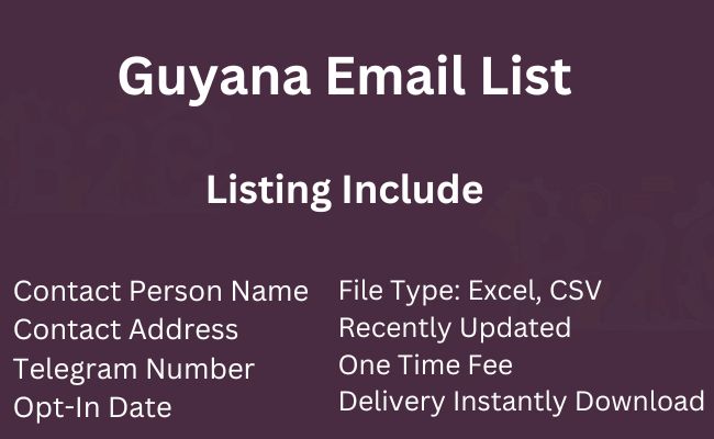 Guyana Email List