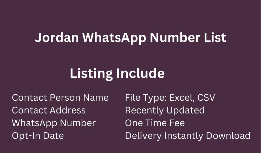 Jordan whatsapp number list