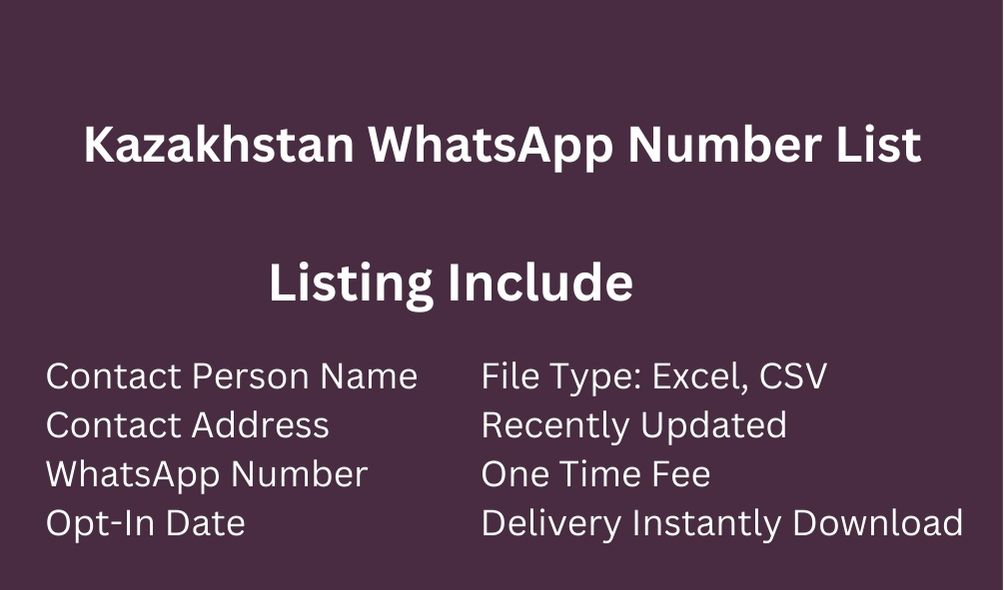 Kazakhstan whatsapp number list