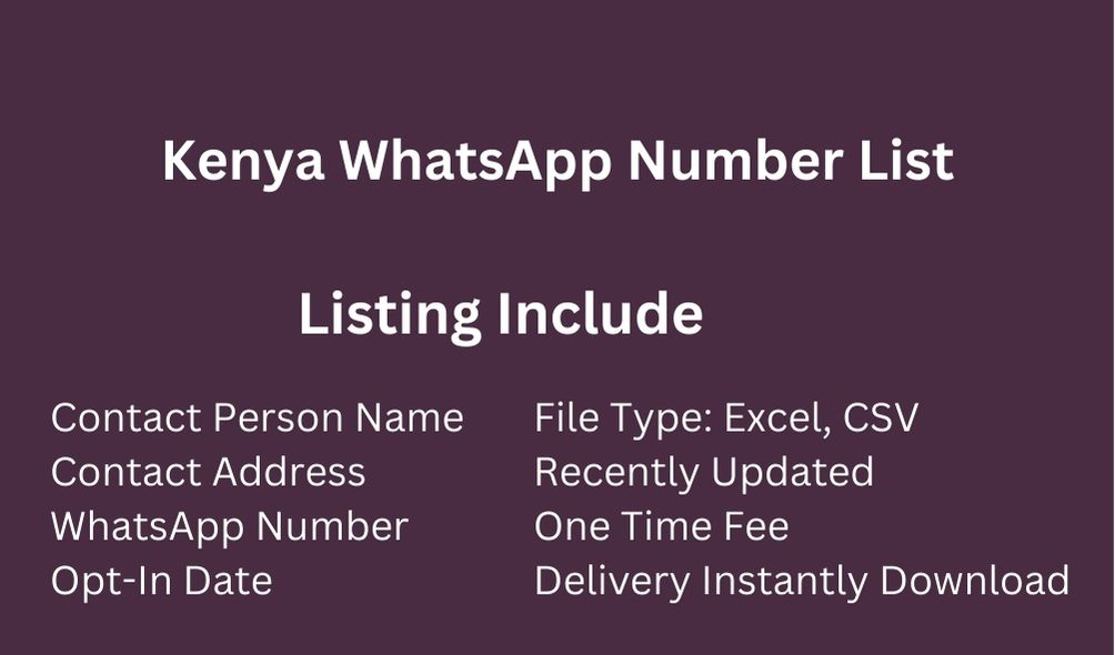 Kenya whatsapp number list