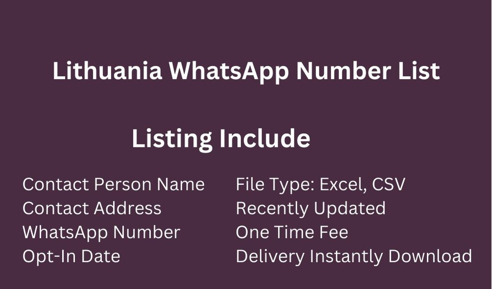 Lithuania whatsapp number list