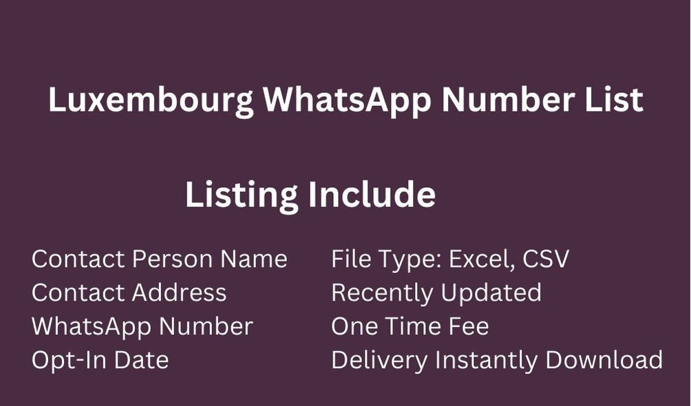 Luxembourg whatsapp number list