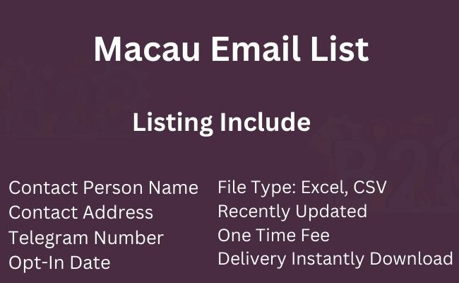 Macau Email List