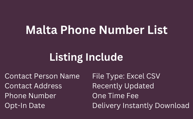 Malta Phone Number List