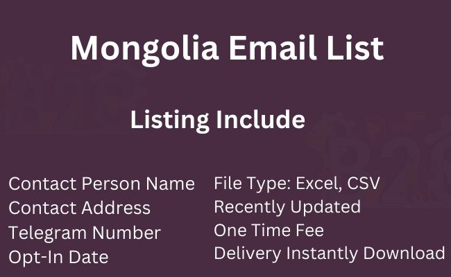 Mongolia Email List