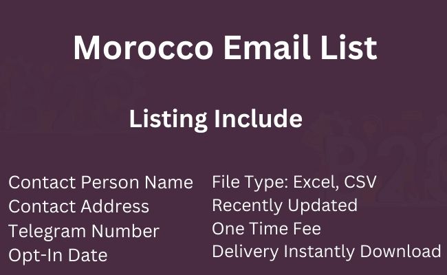 Morocco Email List