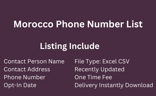Morocco Phone Number List