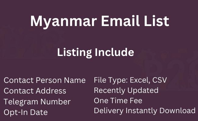 Myanmar Email List