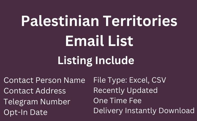Palestinian Territories Email List