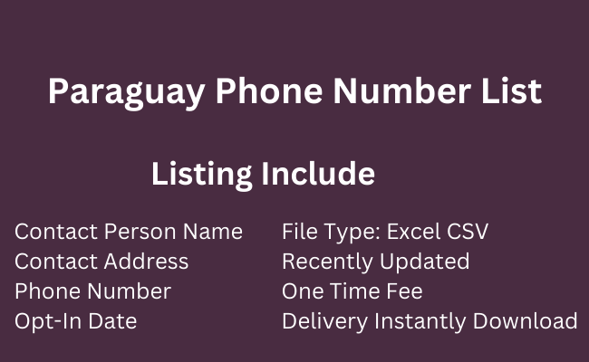 Paraguay Phone Number List
