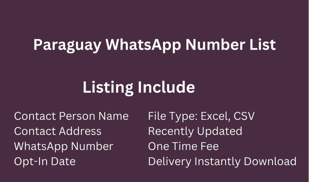 Paraguay whatsapp number list