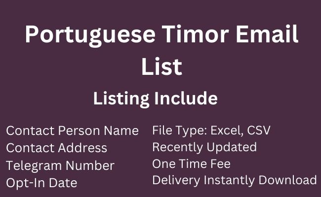 Portuguese Timor Email List
