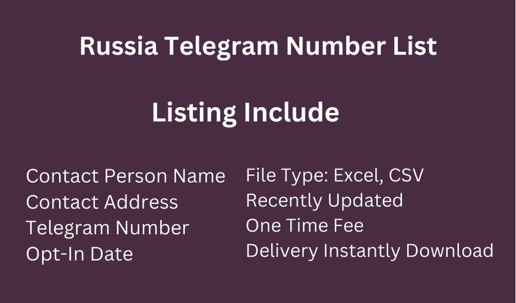 Russia Telegram Number List