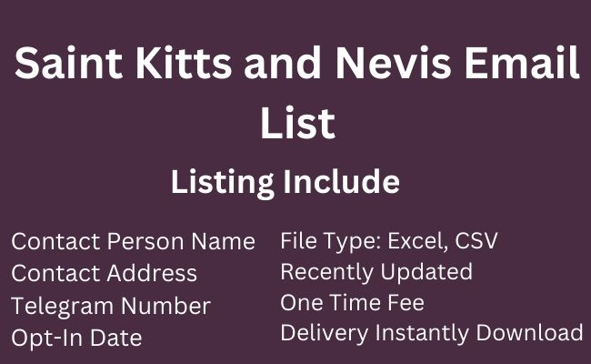 Saint Kitts and Nevis Email List