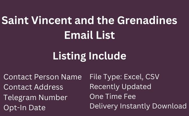 Saint Vincent and the Grenadines Email List