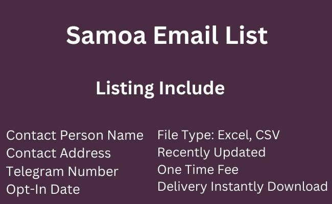 Samoa Email List