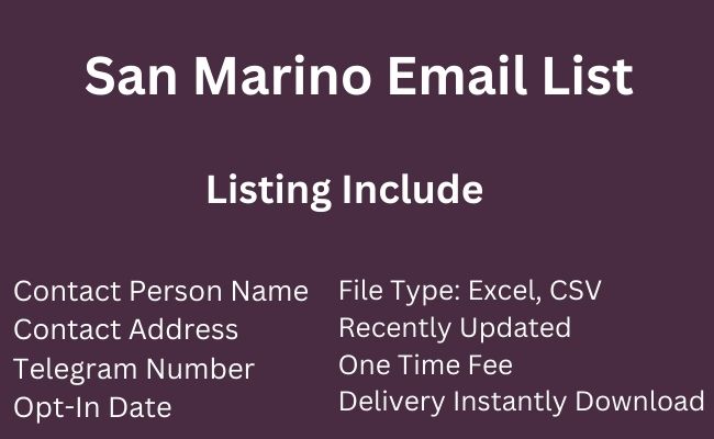 San Marino Email List