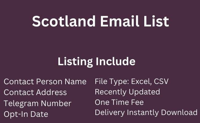 Scotland Email List