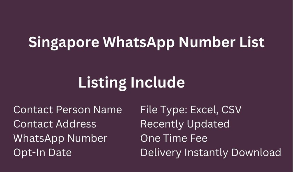 Singapore WhatsApp Number List