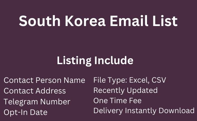 South Korea Email List