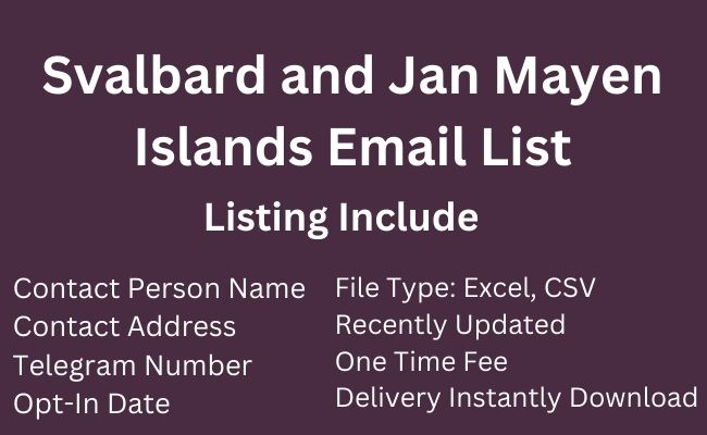 Svalbard and Jan Mayen Islands Email List
