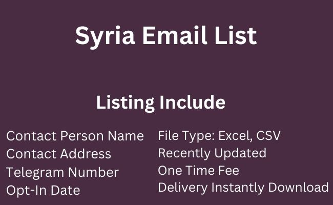 Syria Email List