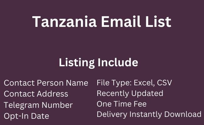 Tanzania Email List