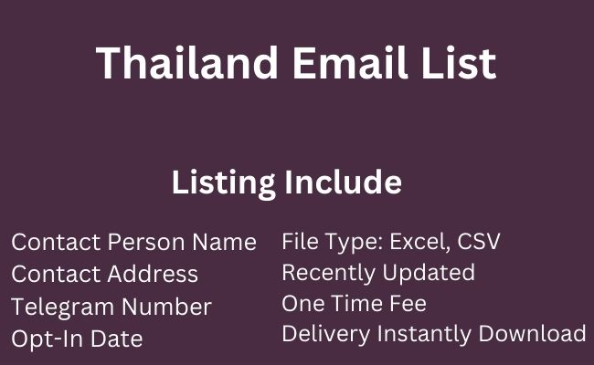 Thailand Email List