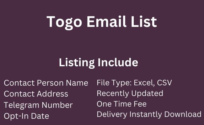 Togo Email List