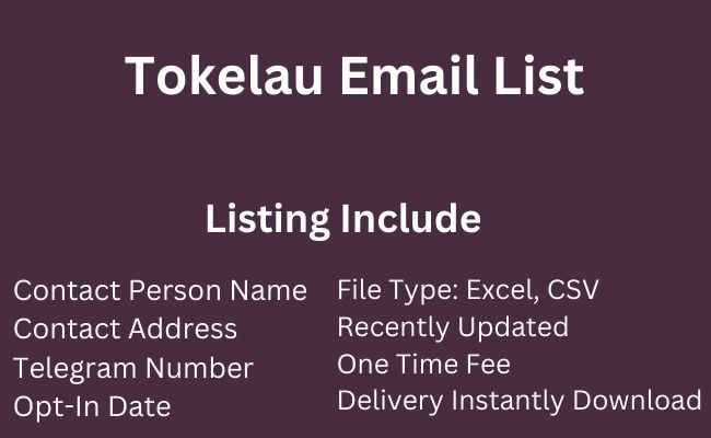 Tokelau Email List