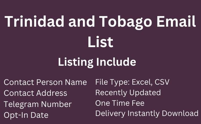 Trinidad and Tobago Email List