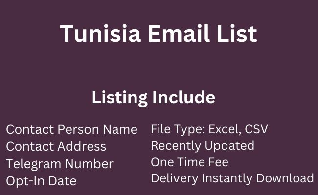 Tunisia Email List