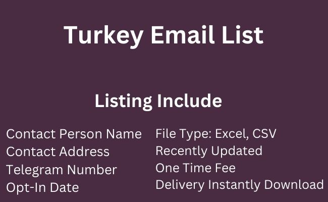 Turkey Email List
