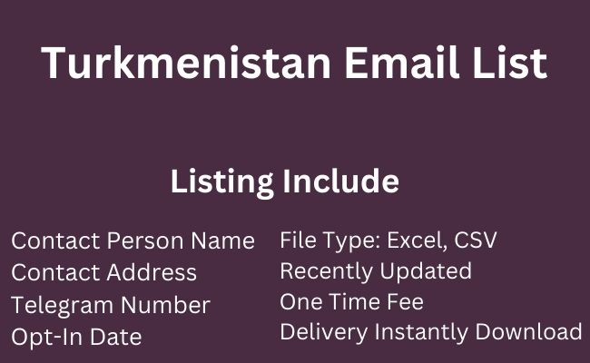 Turkmenistan Email List