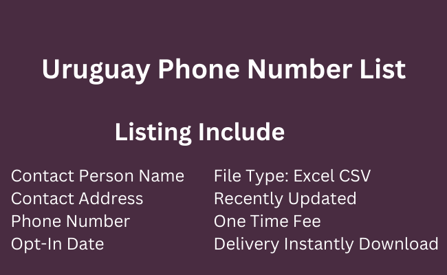 Uruguay Phone Number List