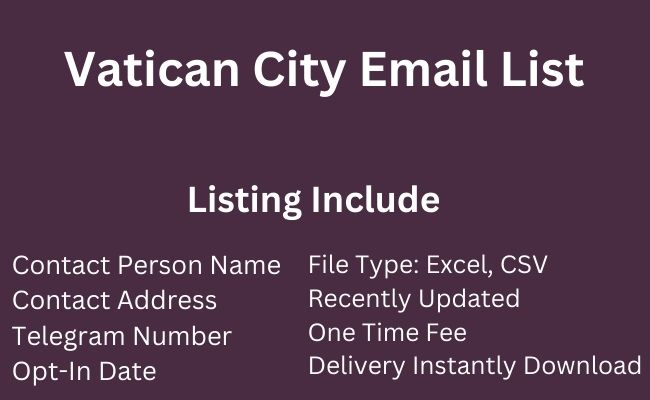 Vatican City Email List
